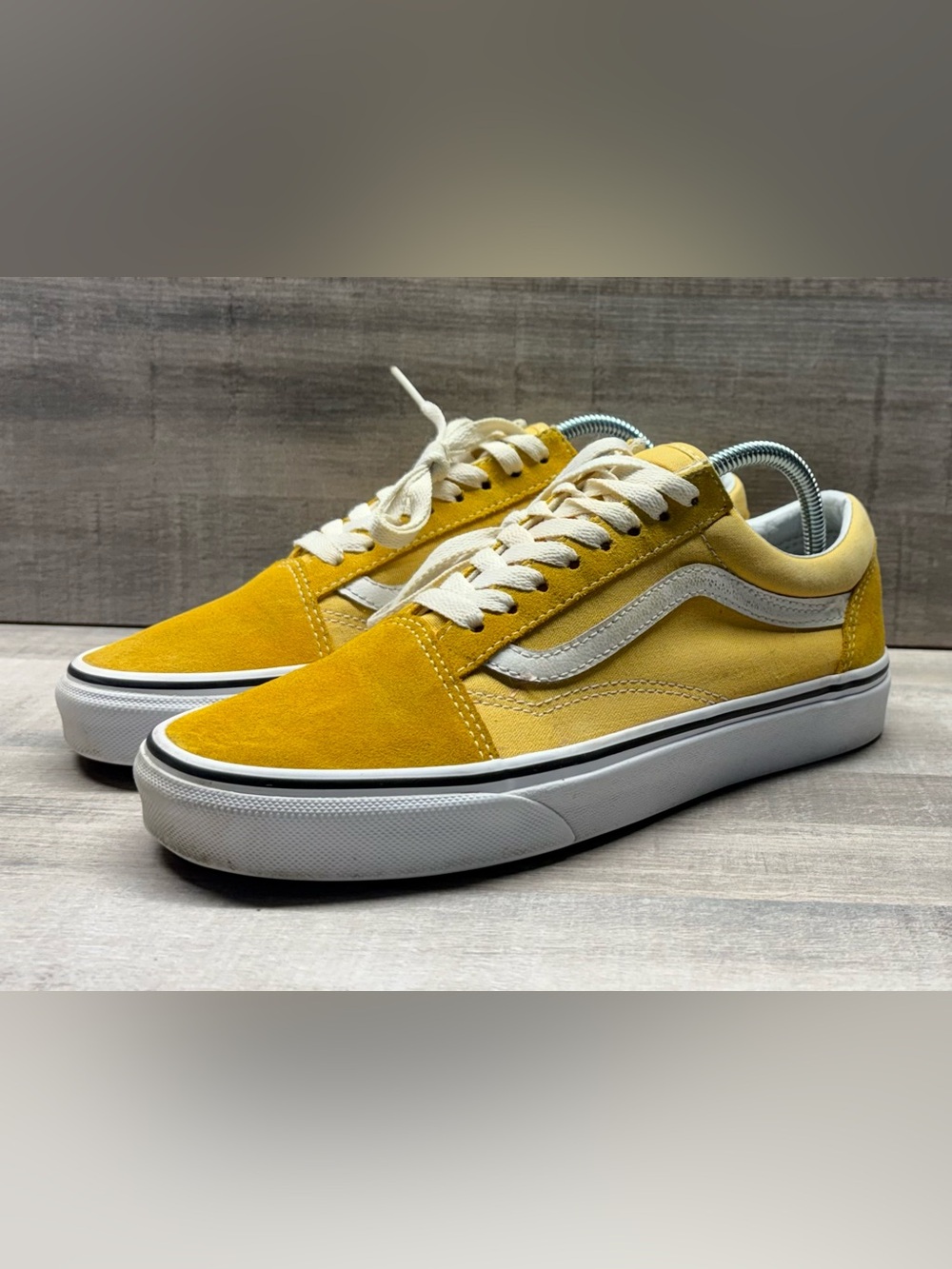 Vans Old Skool Yellow Suede Canvas Sneakers Men’s 6.5 Women’s 8 White Gum